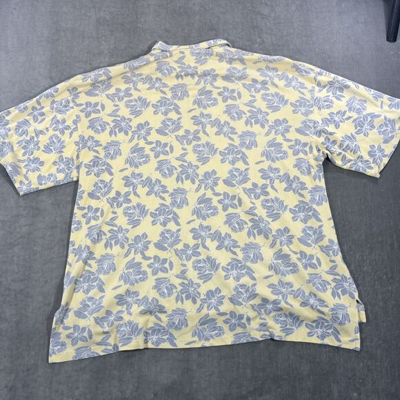 Byron Nelson Eleven Straight Men XXL‎ Yellow & Blue Floral Golf Polo Shirt - Picture 6 of 6